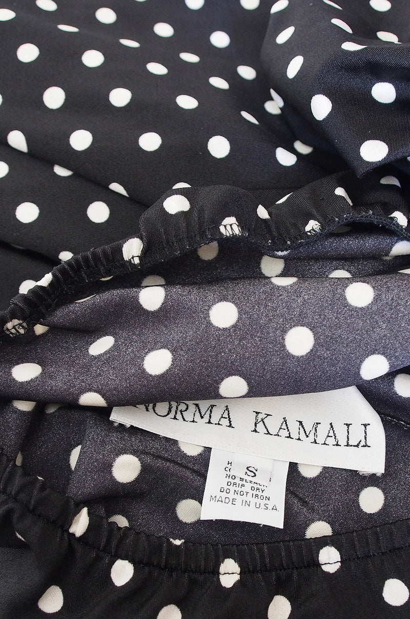1980s Amazing Norma Kamali Dot Skirt & Turban