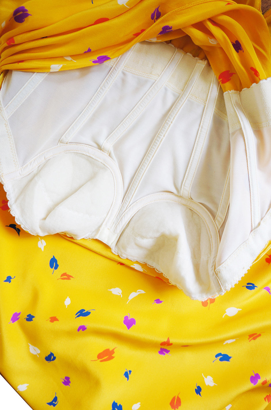 1970s Oscar de la Renta Attr Silk Chiffon Maxi Dress