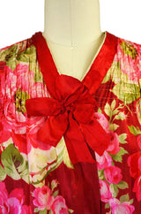 Victorian Printed Silk Boudoir Wrapper