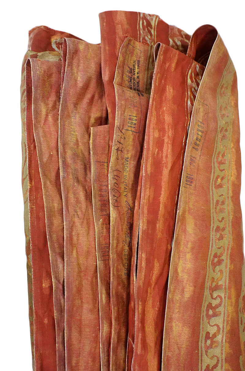 1961 Hand Painted Couture Fortuny Fabric