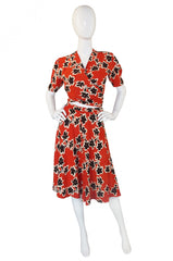1940s Amazing Pin Up Wrap Skirt Set