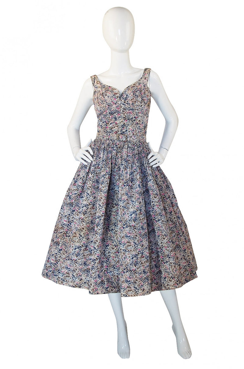 1950s Suzy Perette Spring Silk Dress