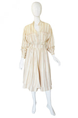 1973 Valentino Linen Skirt & Top Set