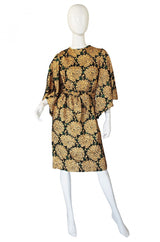 1960s Mr Blackwell Caped Sleeve Dress
