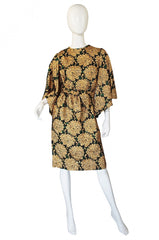 1960s Mr Blackwell Caped Sleeve Dress