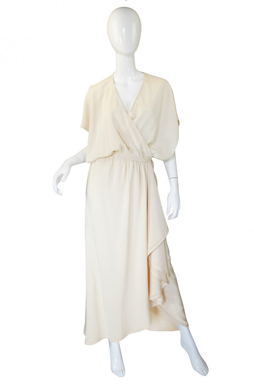1970s Lanvin Couture Wrap Gown