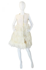 1960s Mr Blackwell Custom Feather Dress