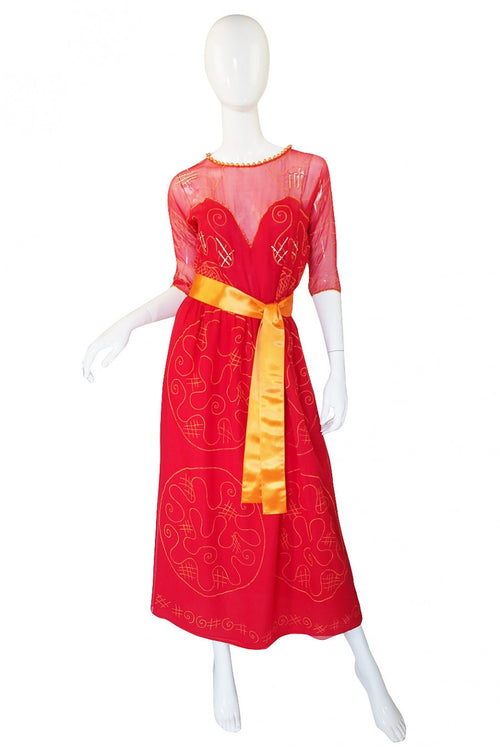 1979 Zandra Rhodes Water Circles Dress