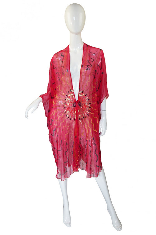 1978 Book Piece Zandra Rhodes Mexican Fan Caftan