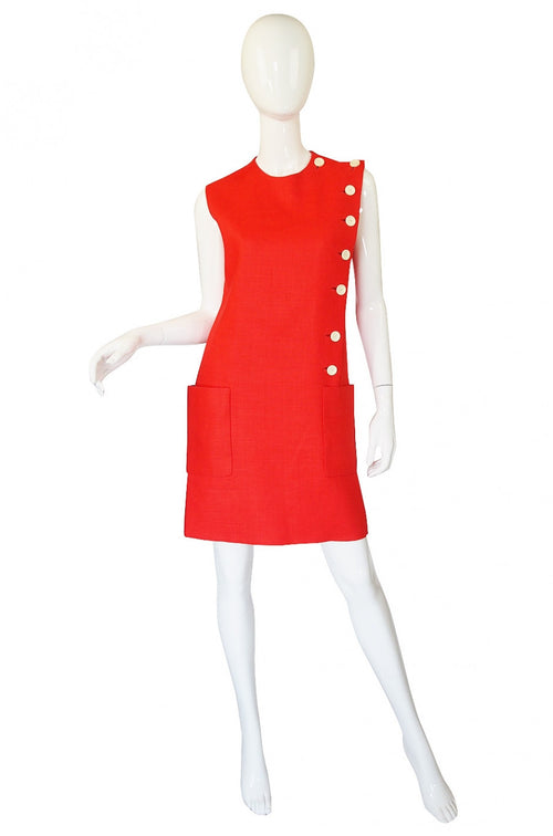 1960s Orange Norman Norell Dress