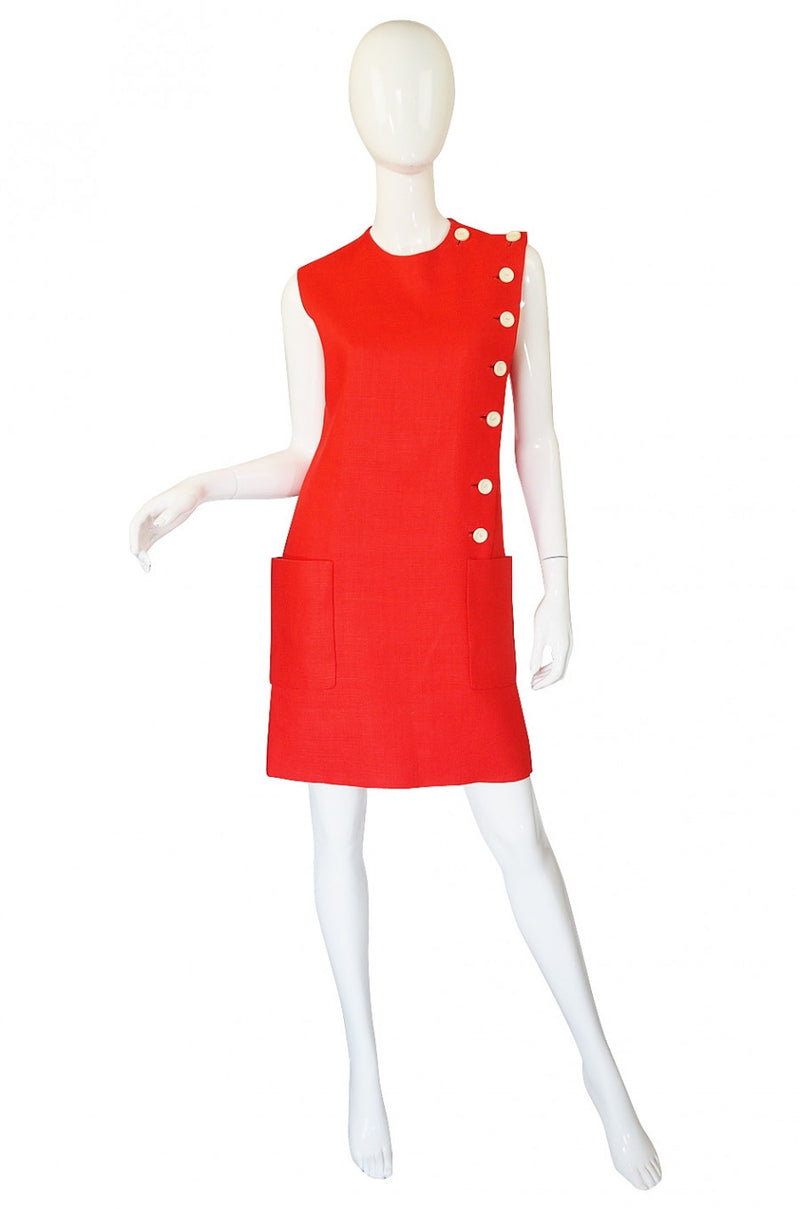 1960s Orange Norman Norell Dress Shrimpton Couture 1960s Orange Norman Norell Dress Shrimpton Couture