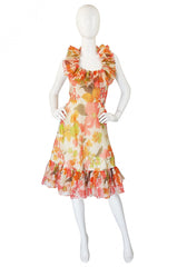 1970s Ruffled Pierre Cardin Dress