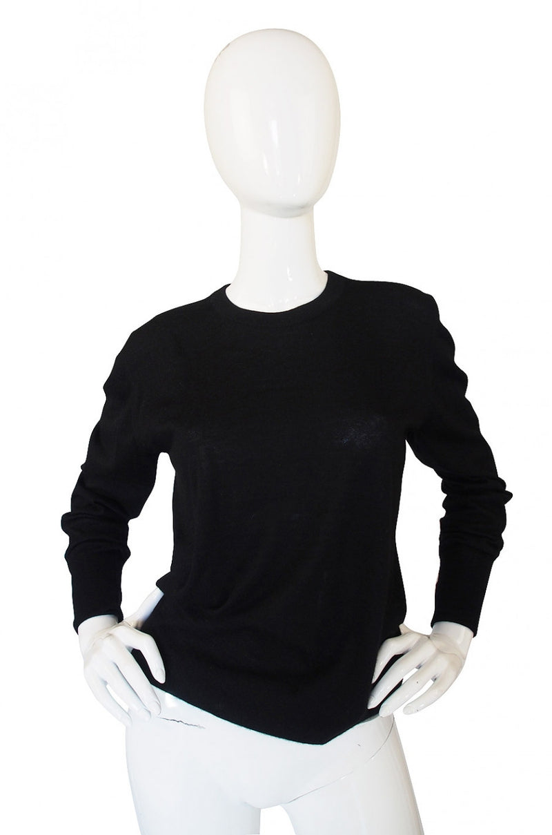 1990s Chanel Cashmere Black Sweater – Shrimpton Couture
