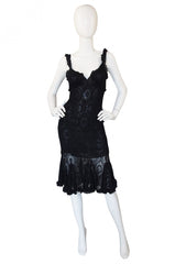 Recent Alaia Metallic Knit Lace Dress