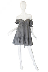 1990s Moschino Gingham Corset Mini Dress