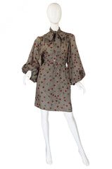 1970s Jean Varon Balloon Sleeve Dress
