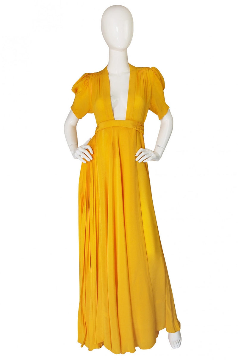 1970s Rare Couture Ossie Clark Gown