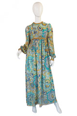 1960s Silk Metallic Mollie Parnis Gown