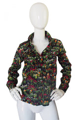 1970s Floral Yves Saint Laurent Cotton Top