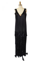 1920s Incredible Lace Bead & Sequin Gown