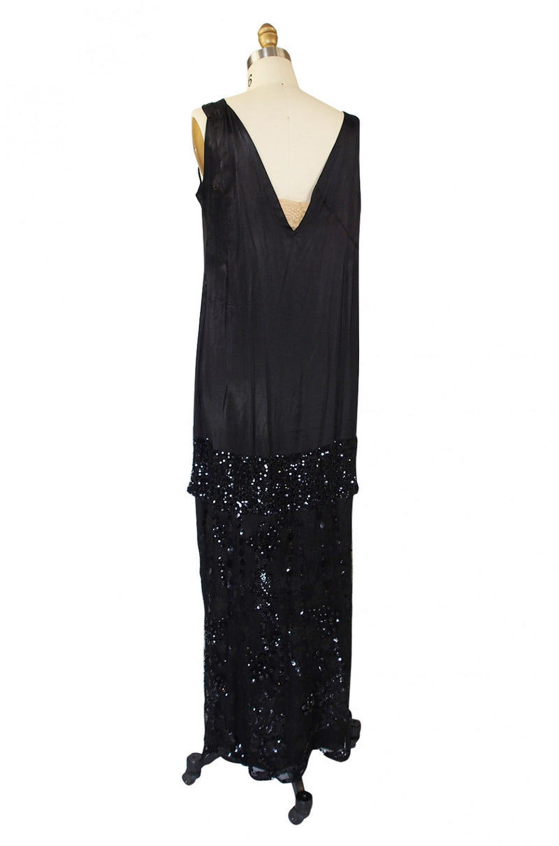 1920s Incredible Lace Bead & Sequin Gown