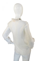 1960s Silk Ruffle Courreges Top