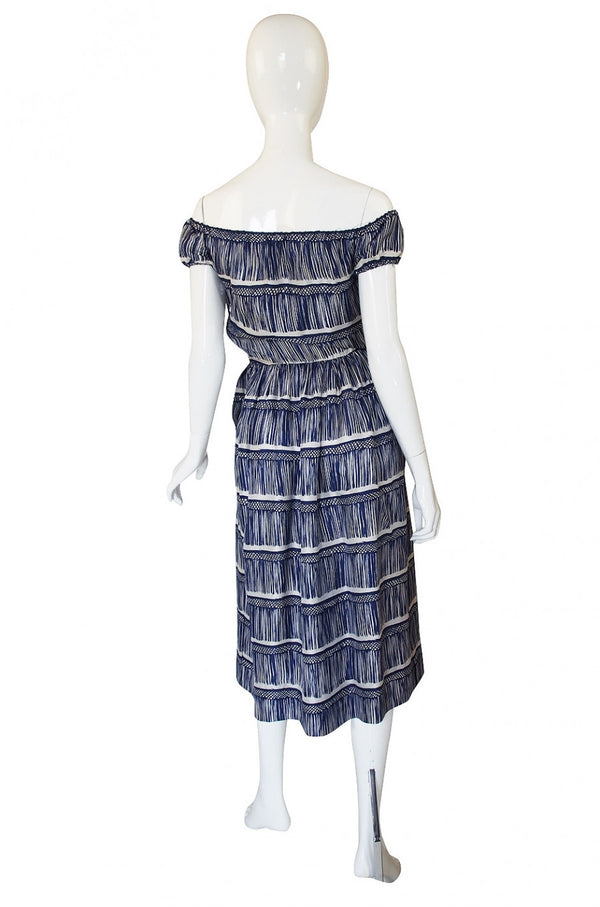 Rare 1940s Nettie Rosenstein Silk Dress