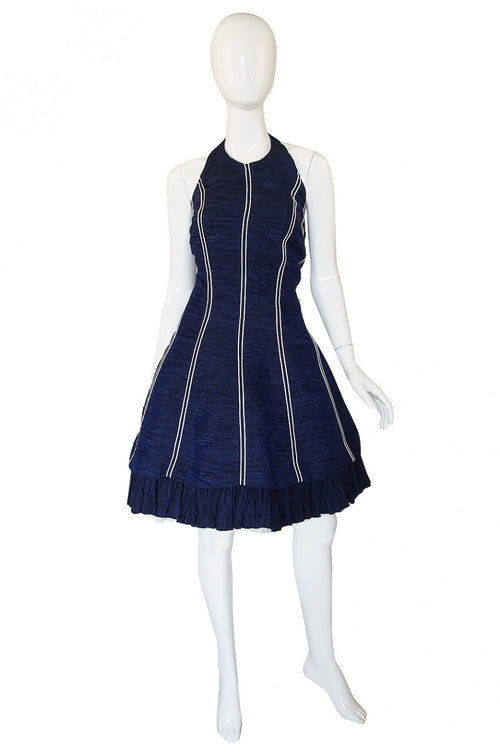 Spring 1995 Jacques Fath Pleat Backless Dress