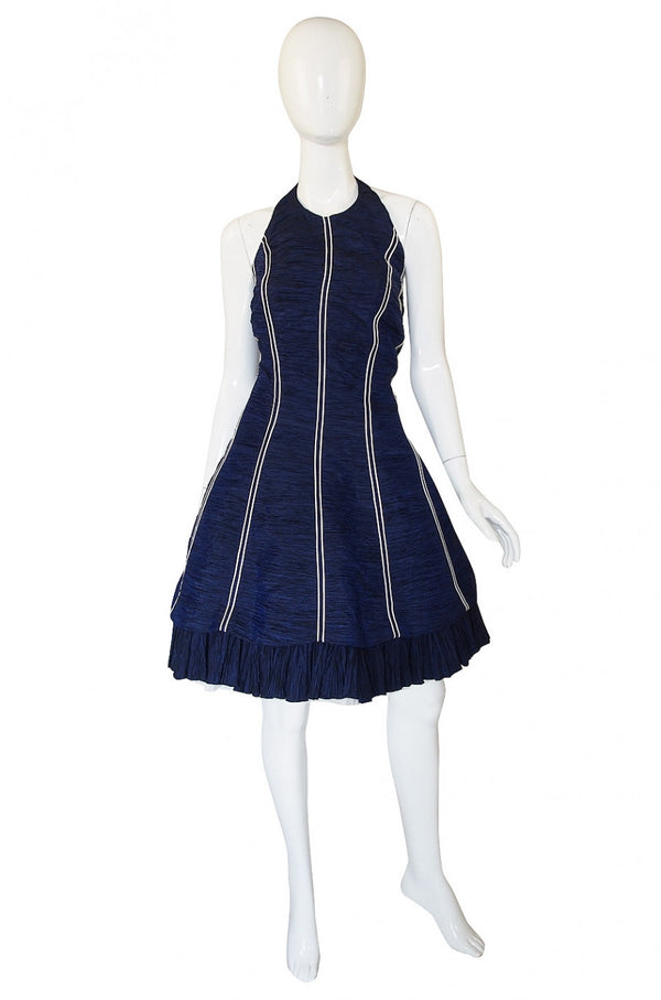 Spring 1995 Jacques Fath Pleat Backless Dress