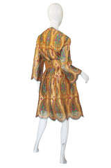 Documented 1968 Bill Blass Gold Dress