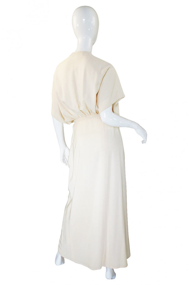 1970s Lanvin Couture Wrap Gown