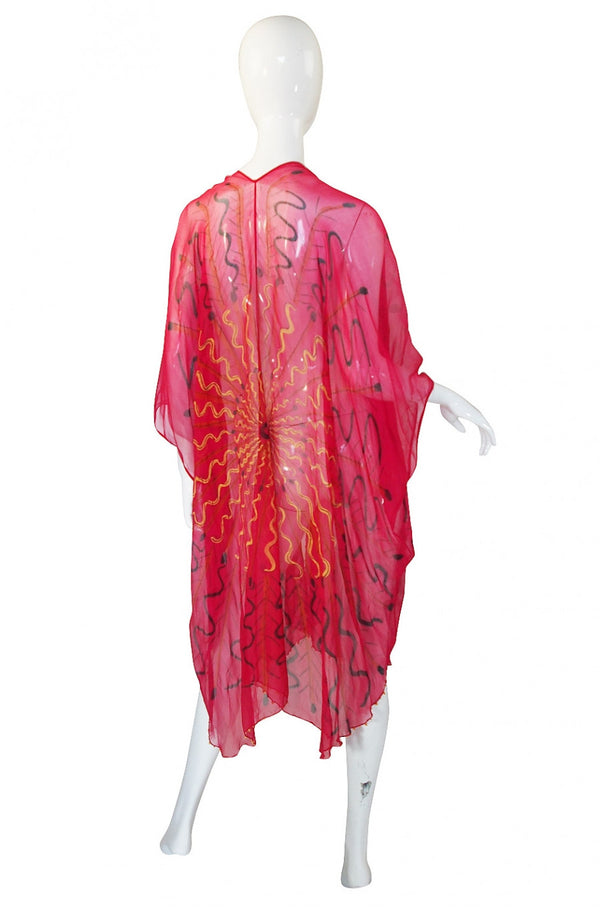 1978 Book Piece Zandra Rhodes Mexican Fan Caftan