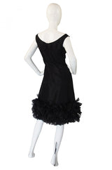 1960s Ruffled Bottom Organza Dress