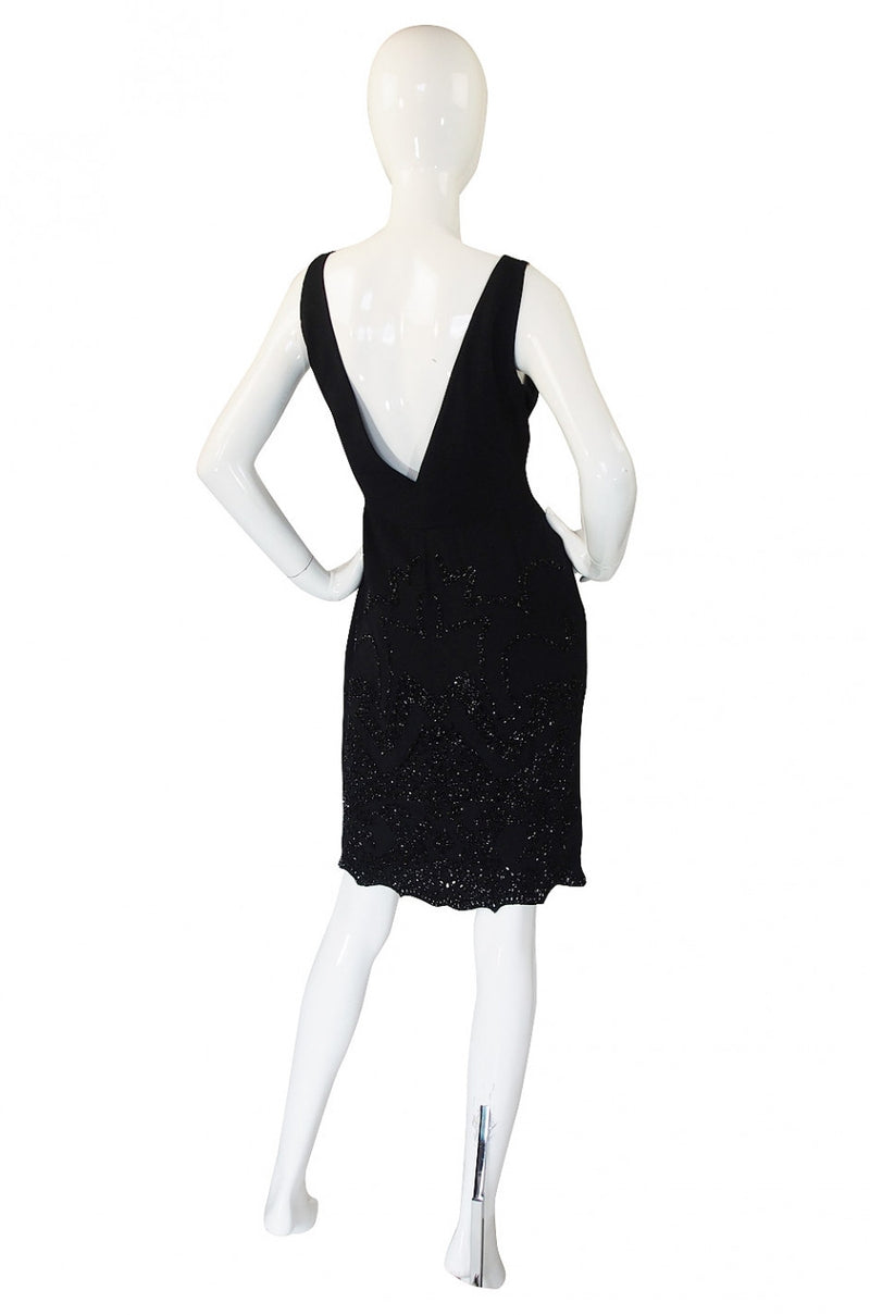1990s Beaded Backless Valentino Dress