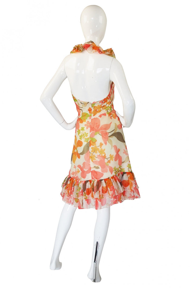 1970s Ruffled Pierre Cardin Dress