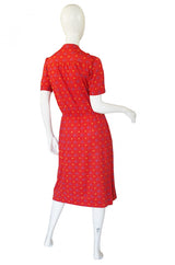 1970s Celine Bicycle Print Shirt Dress