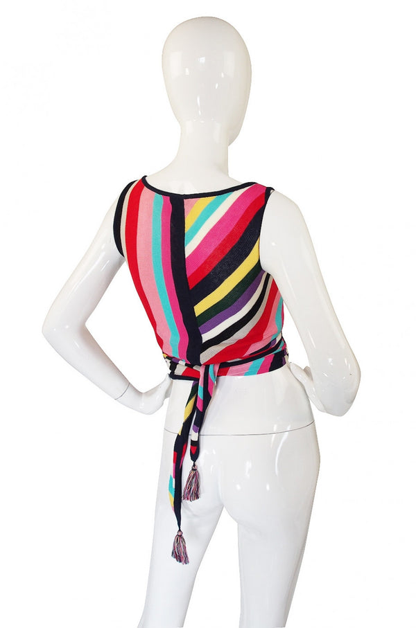 1973 Valentino Wrap Stripe Top
