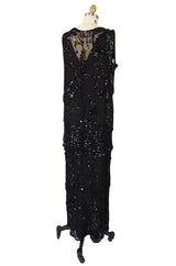 1920s Incredible Lace Bead & Sequin Gown