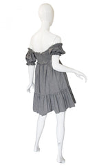 1990s Moschino Gingham Corset Mini Dress