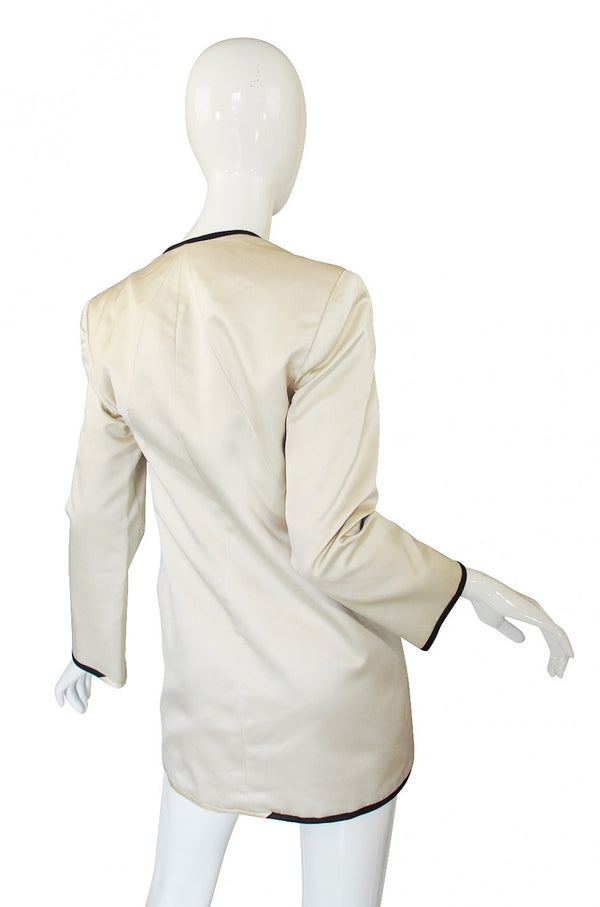 1980s Geoffrey Beene Silk Satin Jacket