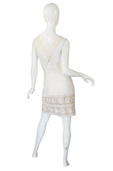 1970s Valentino Cross Back Linen Dress