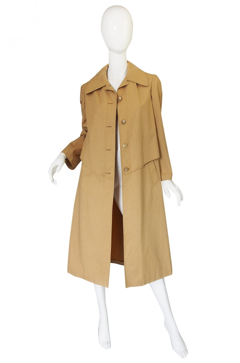1950s Rare Hermes Macintosh Raincoat Shrimpton Couture