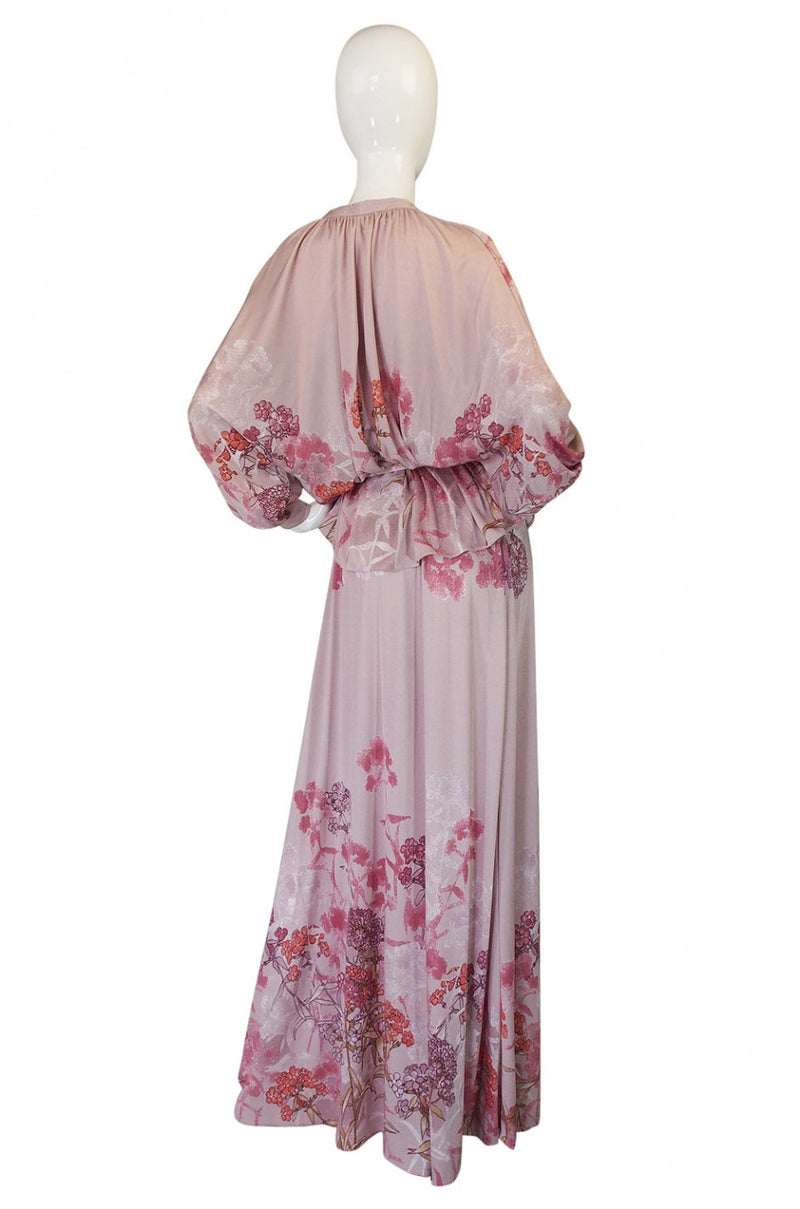 1970s Mac Tac Print Jersey Skirt & Top