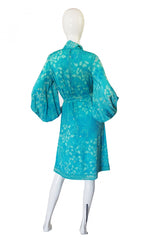 1960s Silk Balloon Sleeve Silk Bessi Dress