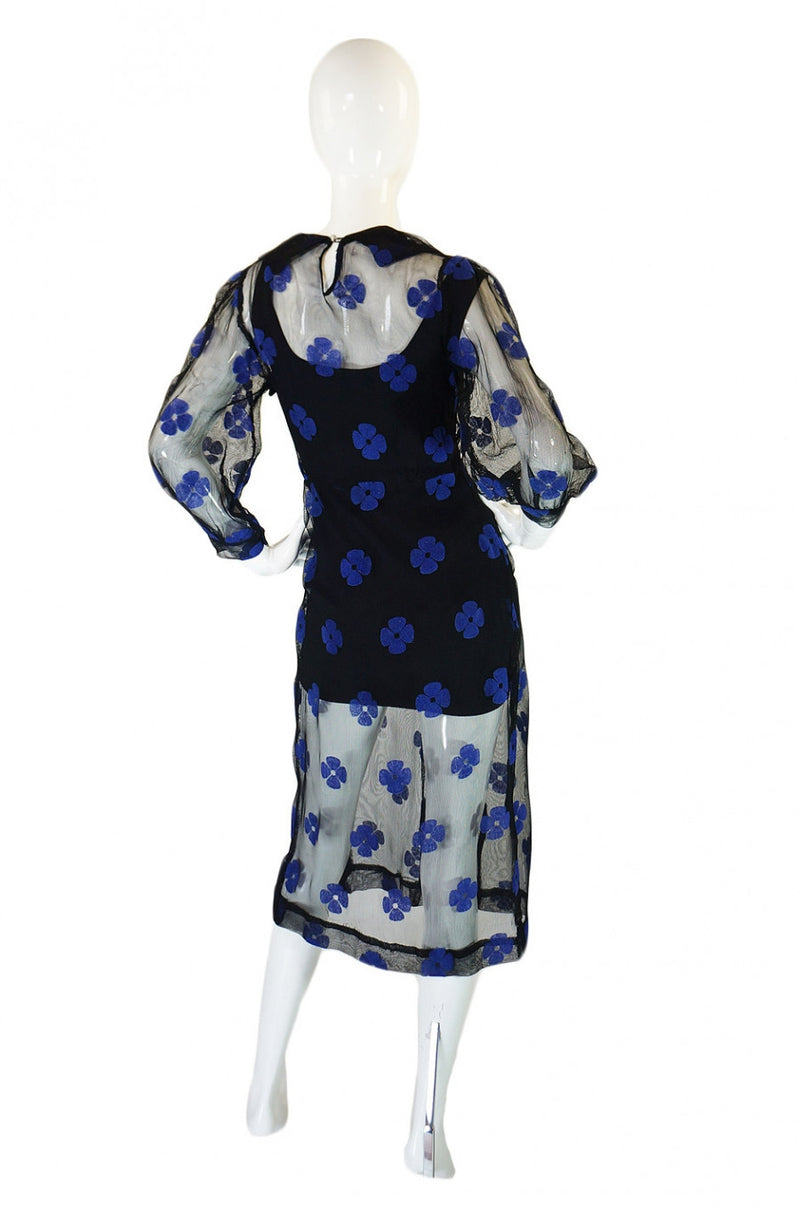 Rare 1940s Net and Felt Applique Dress – Shrimpton Couture