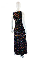 1960s Floral Donald Brooks Patio Gown