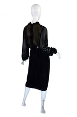 1960s Jean Louis Demi-Couture Silk Chiffon & Velvet Dress