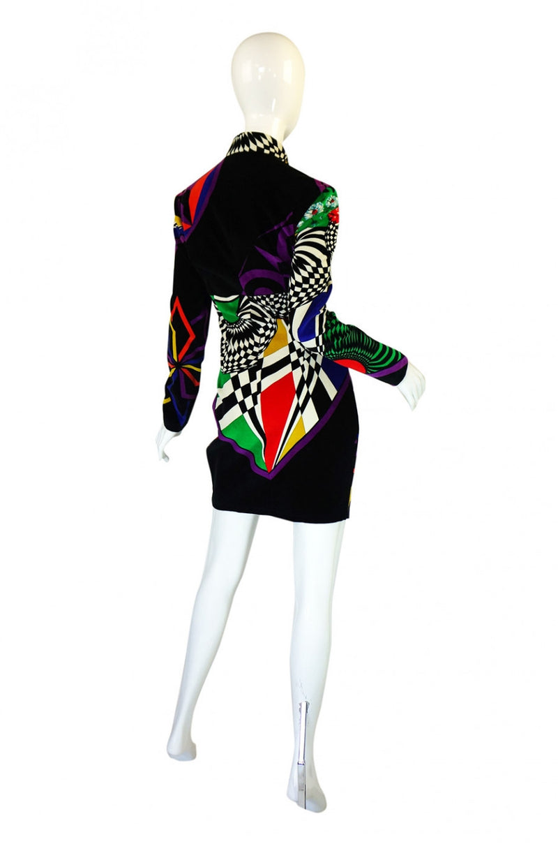 1990s Gianni Versace Versus Velvet Dress
