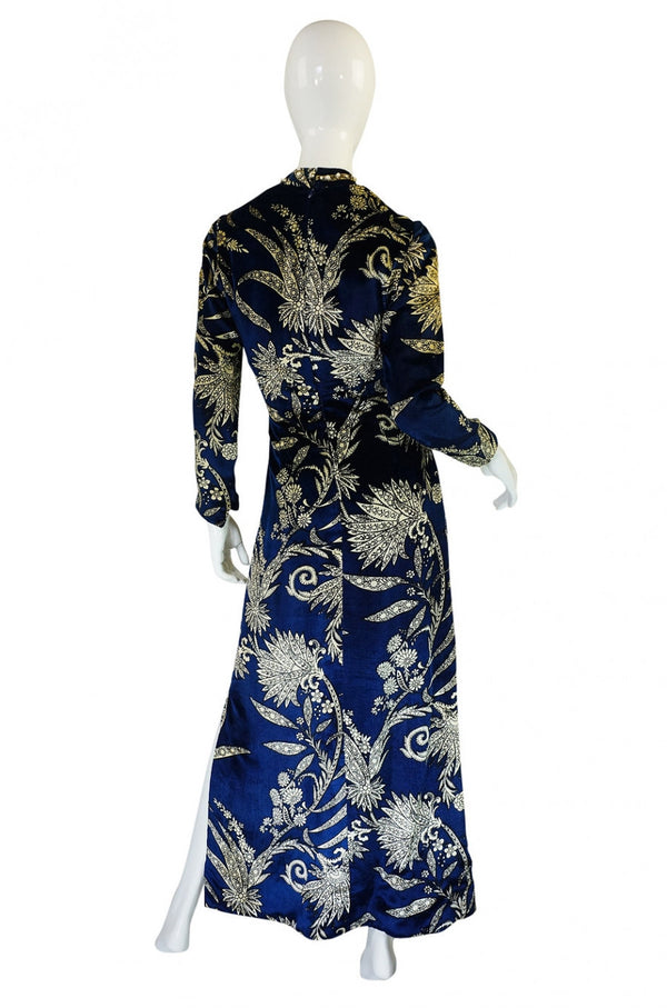 1960s Pearl Detailed George Halley Gown