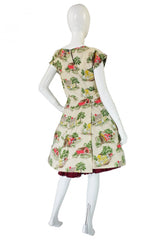 1950s Scenic Wrap Cotton Dress by Swirl